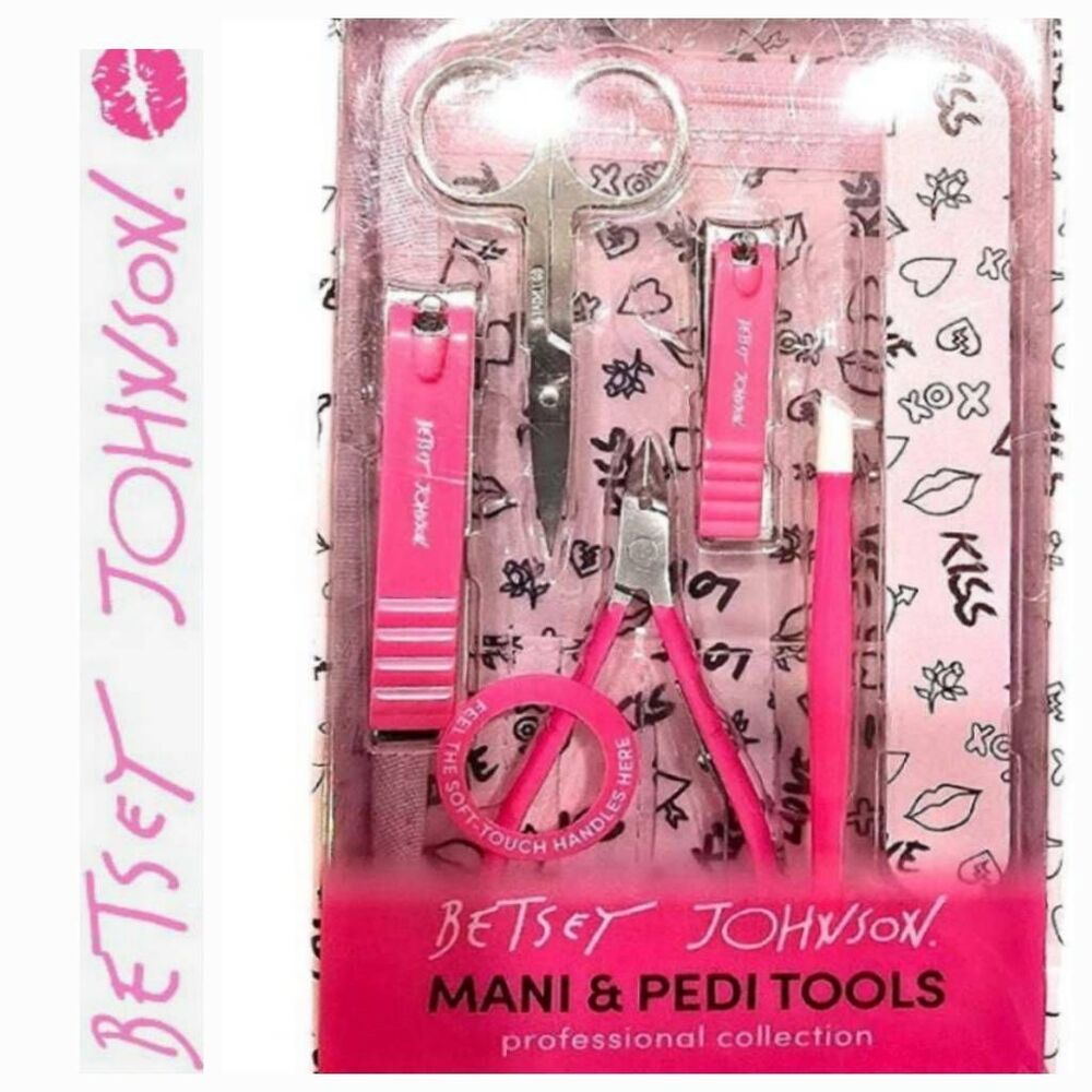 Betsey Johnson XO Kiss Logo Mani & Pedi Tools Set